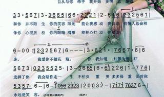 为了谁歌谱 为了谁歌谱